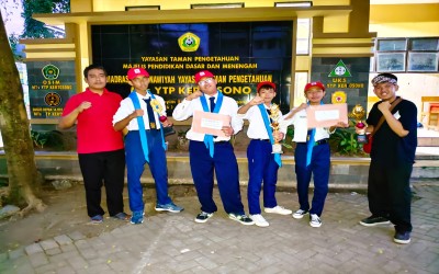MTs YTP Kertosono Raih Prestasi Gemilang dengan Memborong Tiga Piala di SIKOM PMR Nganjuk 2025